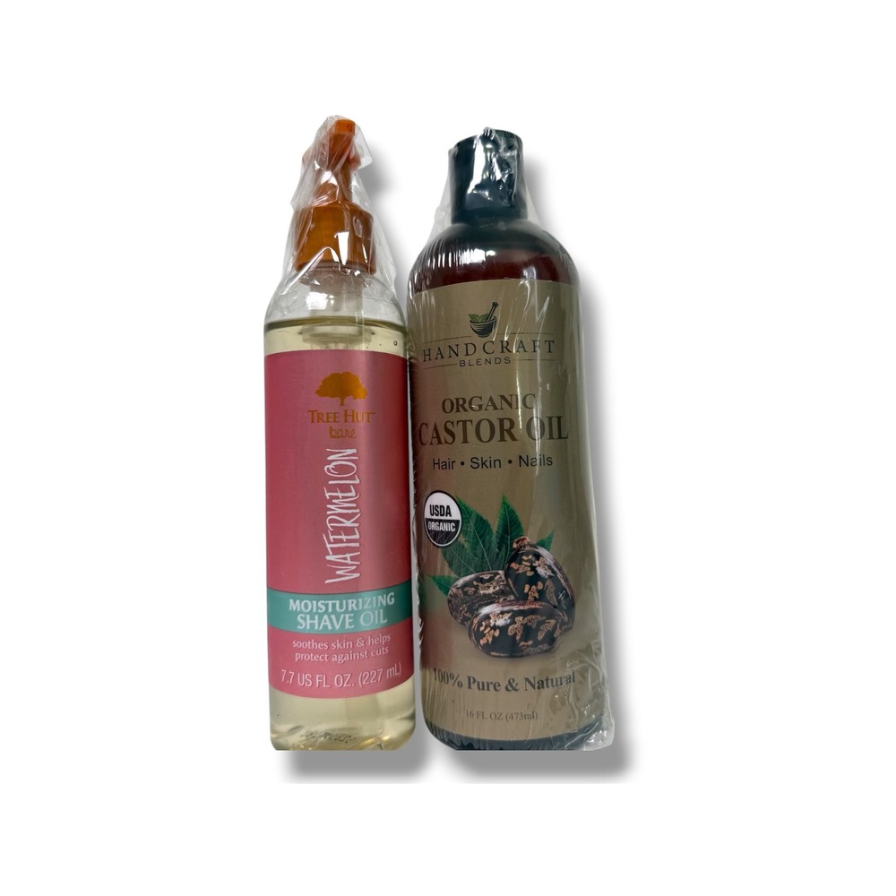 Tree Hut Bare Watermelon Shave Oil Handcraft Organic Castor Oil Bundle New